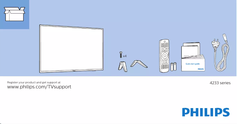 Page n°1 - Guide de démarrage rapide Philips 32PHT4233S
