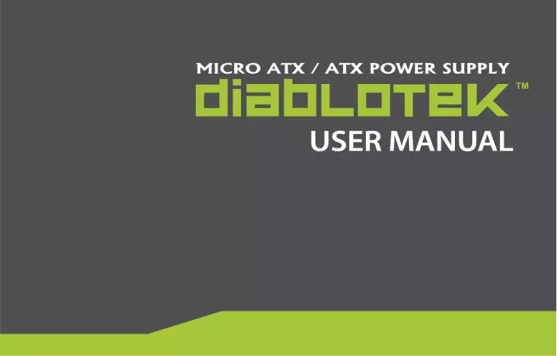 Página 1 del manual Manual de usuario Diablotek PSDA500