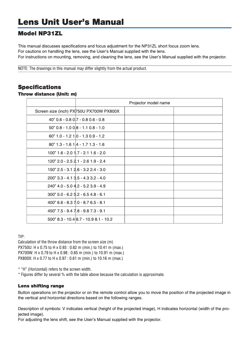 Page 1 de la notice Manuel utilisateur NEC NP31ZL