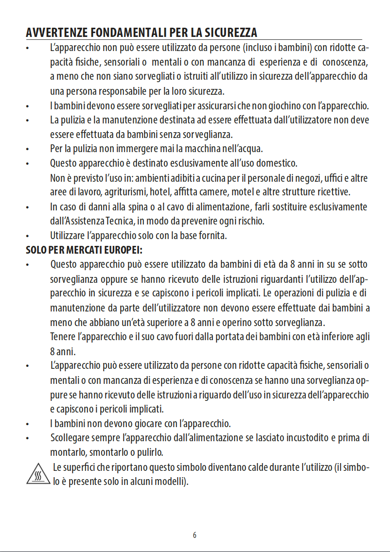 Page 1 de la notice Manuel utilisateur DeLonghi Alicia EMF2