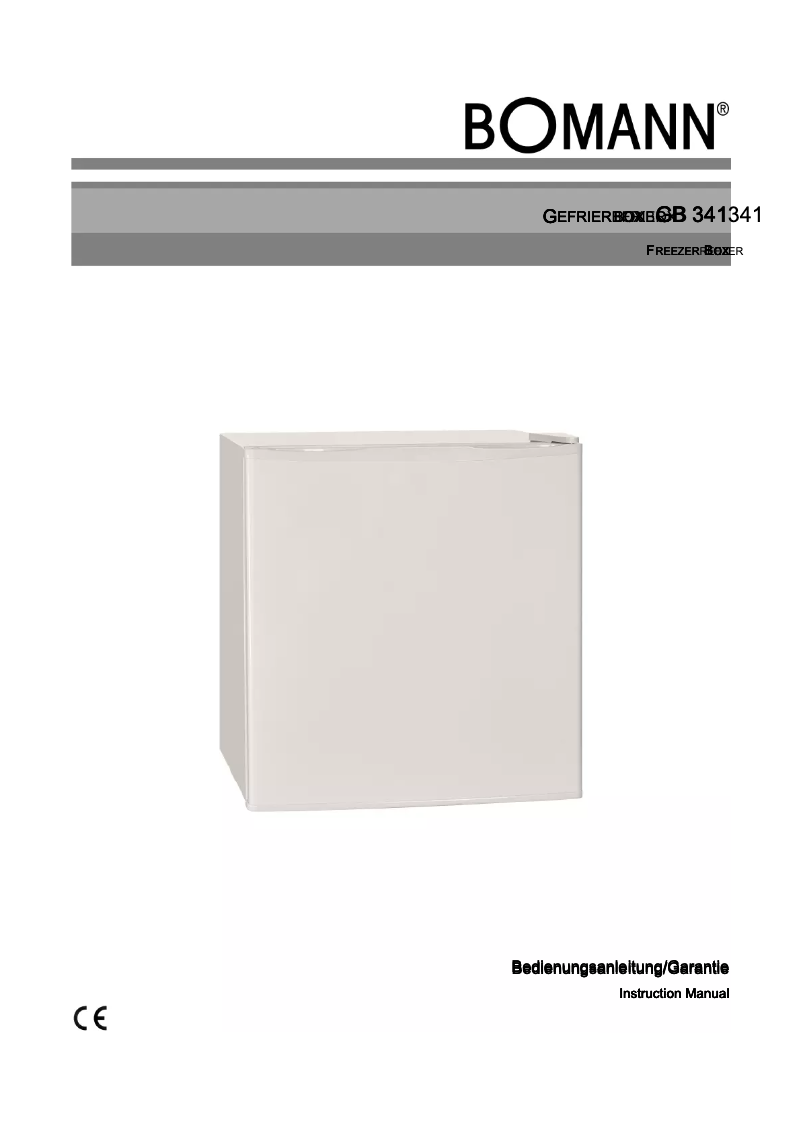Page 1 de la notice Manuel utilisateur Bomann GB 341