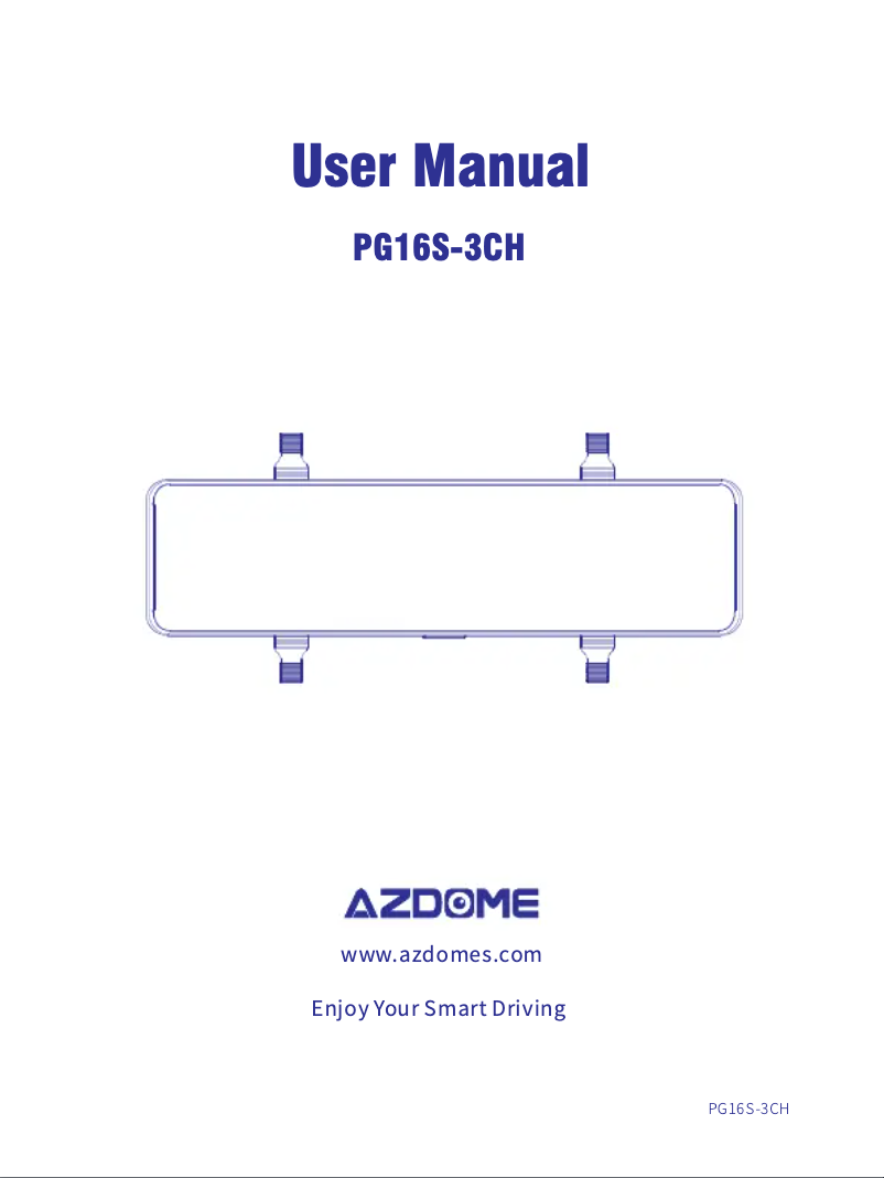 Page 1 de la notice Manuel utilisateur AZDome PG16S-3CH