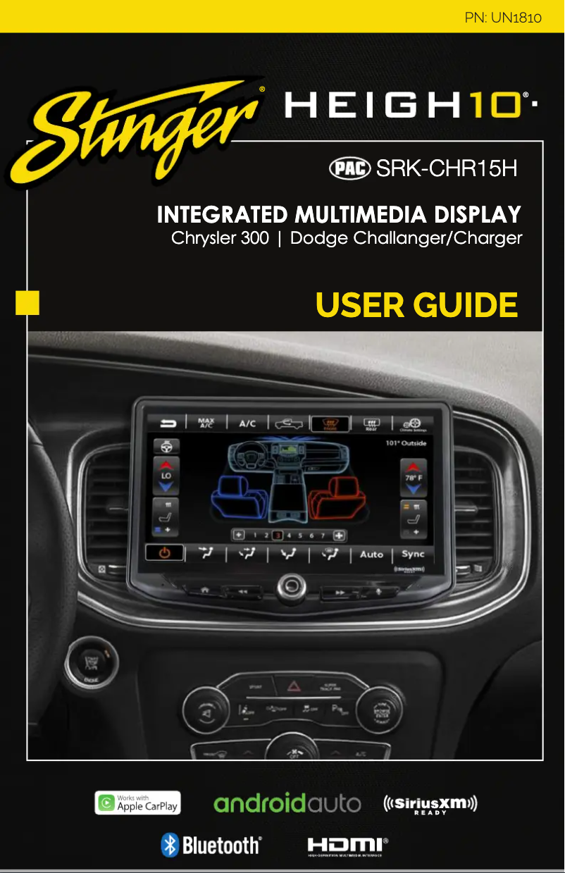 Page 1 de la notice Manuel utilisateur PAC SRK-CHR15H