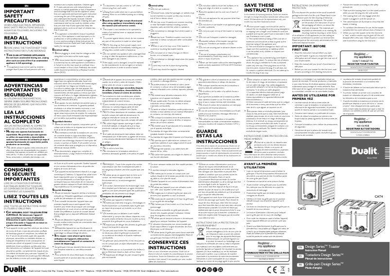 Page 1 de la notice Manuel utilisateur Dualit Architect DU26575
