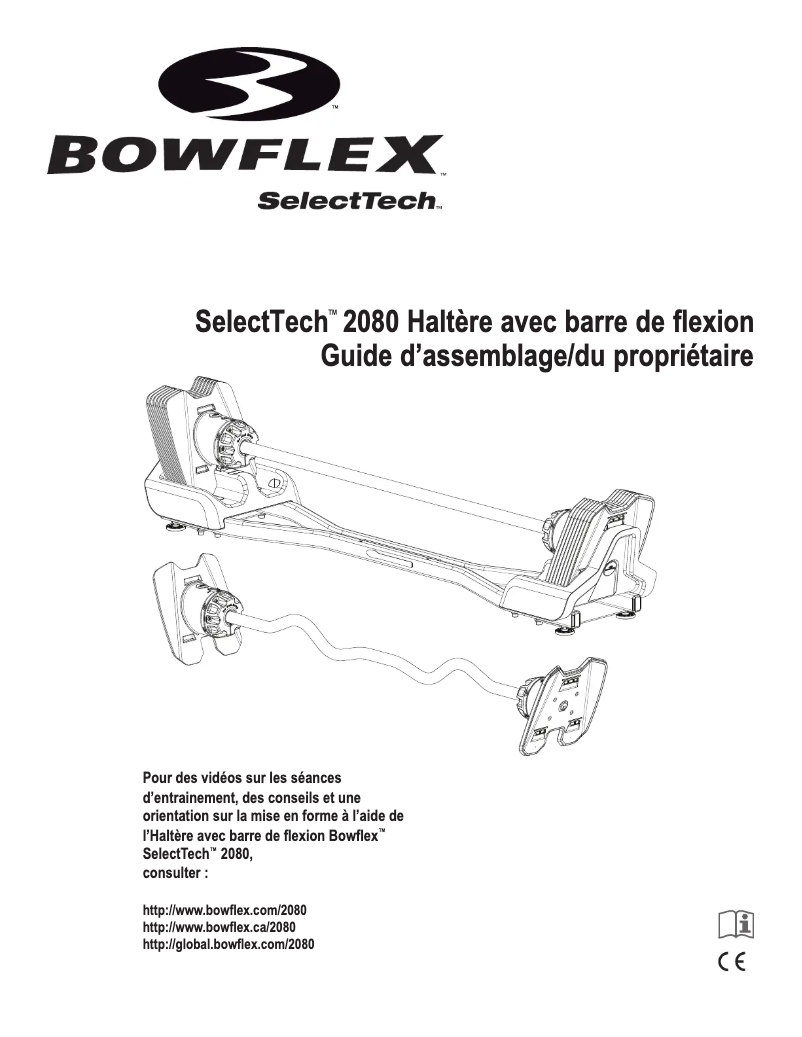 Page 1 de la notice Instructions / montage Bowflex SelectTech 2080