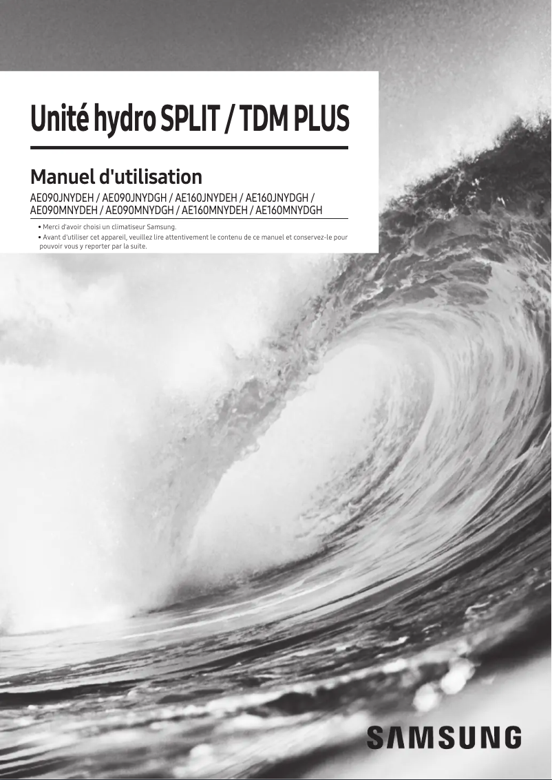 Página 1 del manual Manual de usuario Samsung AE160JNYDGH