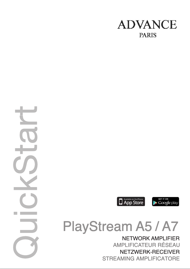 Página 1 del manual Manual de usuario Advance PlayStream A7
