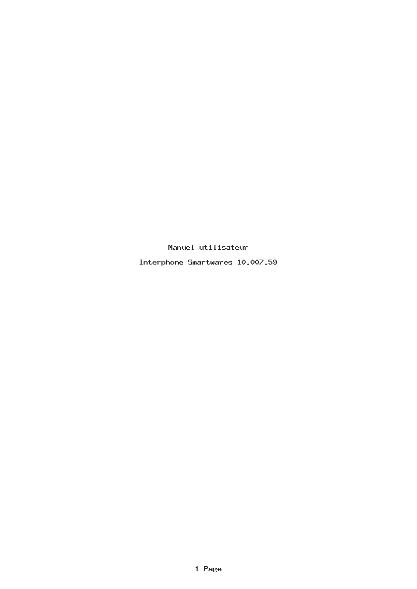 Page 1 de la notice Manuel utilisateur Smartwares 10.007.59