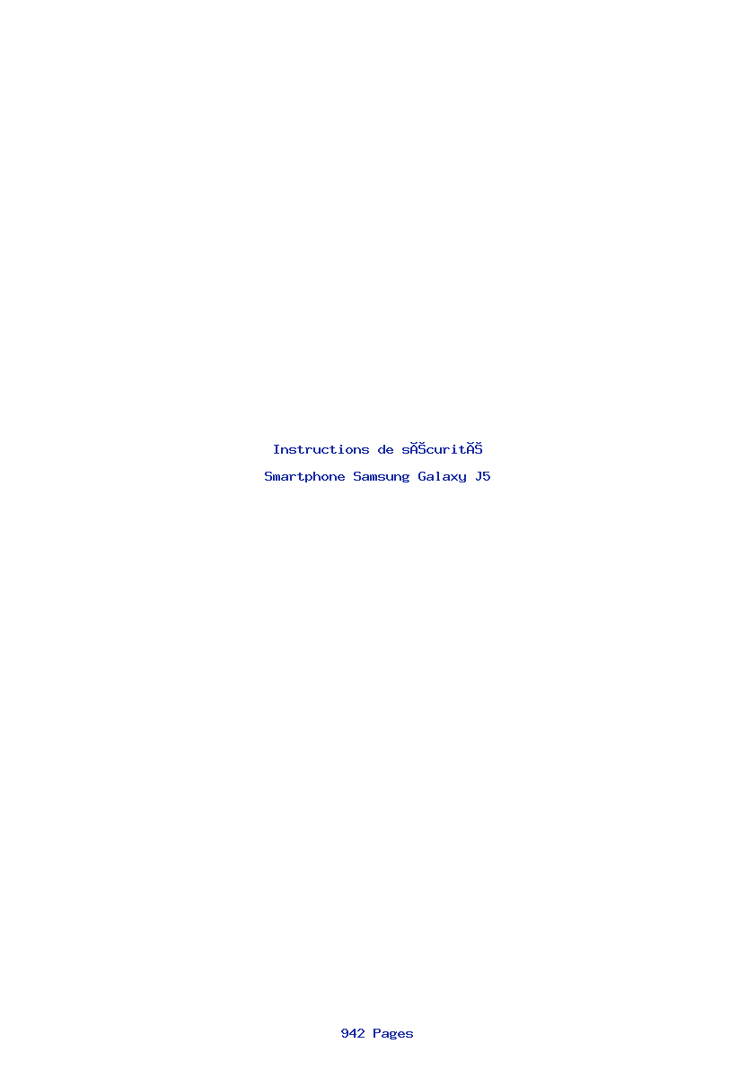 Image de la première page du manuel de l'appareil Galaxy J5