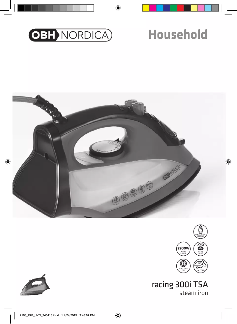 Page 1 de la notice Manuel utilisateur OBH Nordica Racing 300i TSA 2106