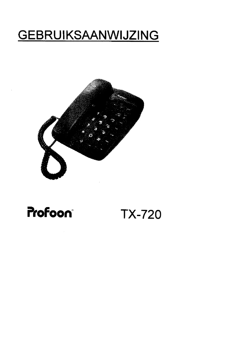 Page 1 de la notice Manuel utilisateur Profoon TX-720