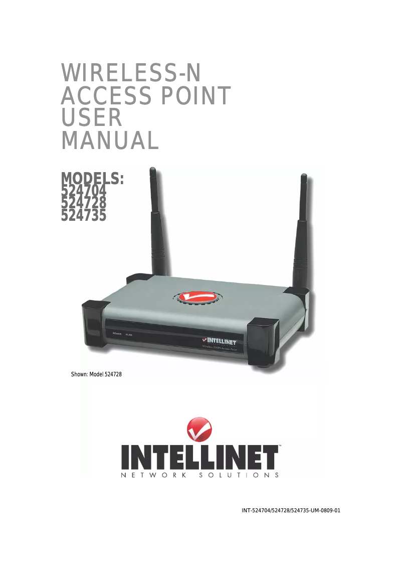 Page 1 de la notice Manuel utilisateur Intellinet 300N PoE