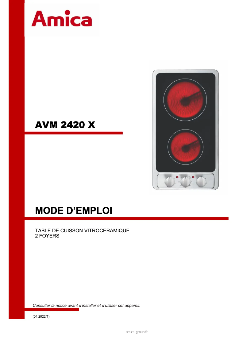 Page 1 of the manual User Manual Amica AVM2420X