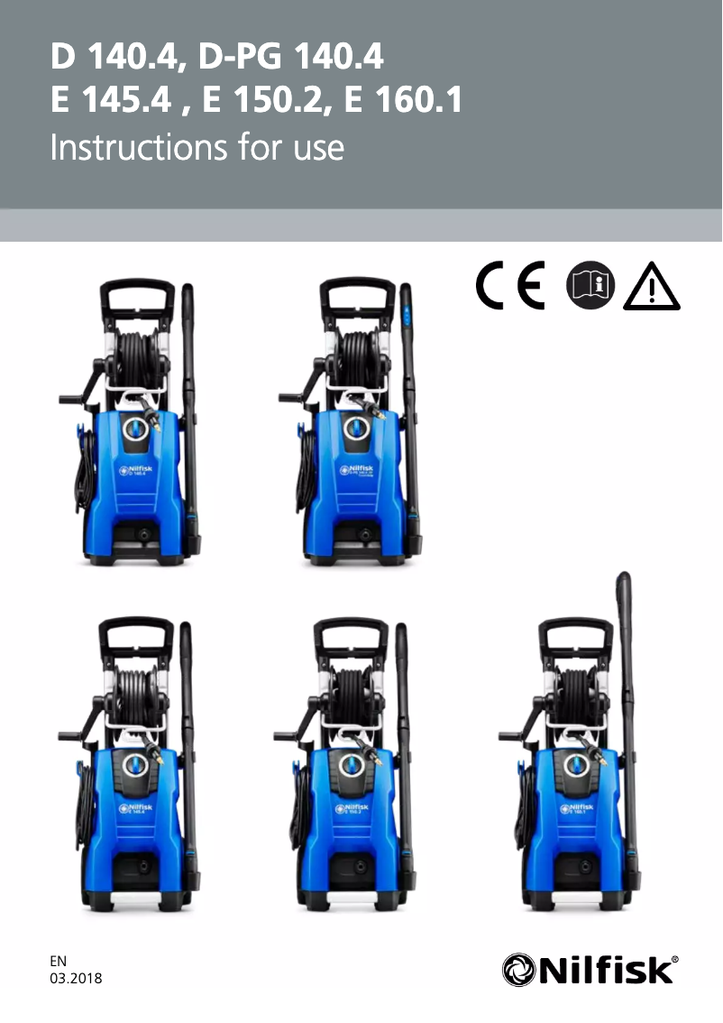 Page 1 de la notice Manuel utilisateur Nilfisk E 145.4