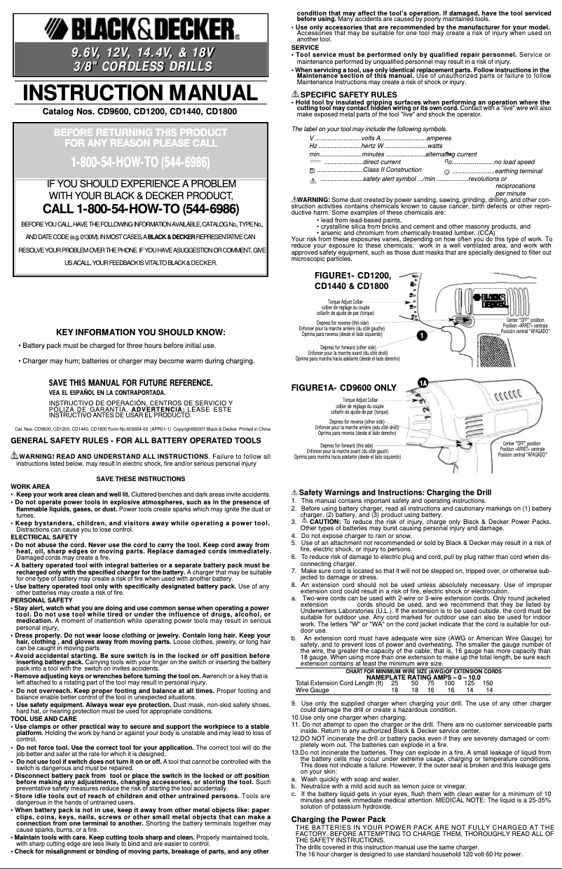 Página 1 del manual Manual de usuario Black & Decker CD1200