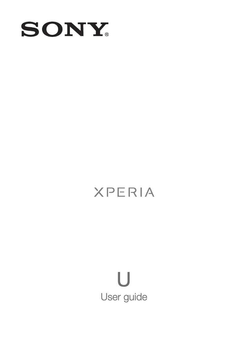 Image de la première page du manuel de l'appareil Xperia U
