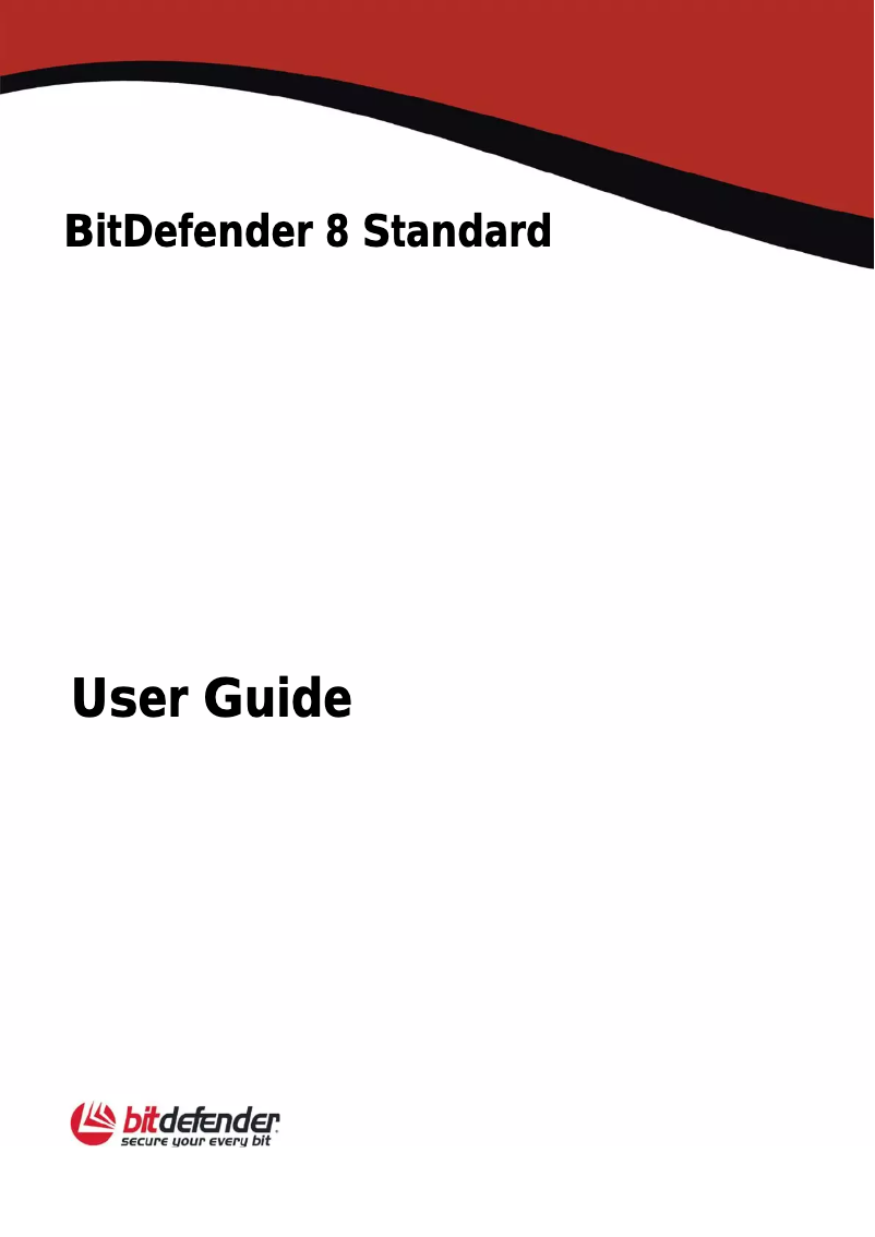 Page 1 de la notice Manuel utilisateur Bitdefender 8 Standard