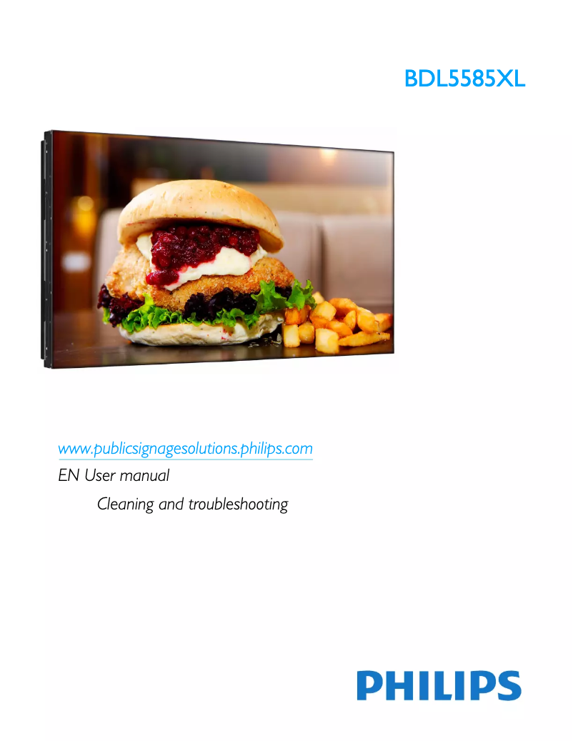 Page 1 de la notice Manuel utilisateur Philips BDL5585XL