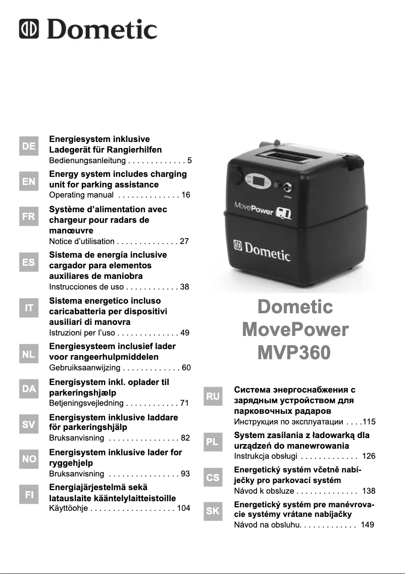 Page 1 of the manual User Manual Dometic MovePower MVP360