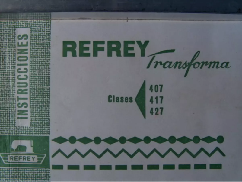 Page 1 de la notice Manuel utilisateur Refrey Transforma 427
