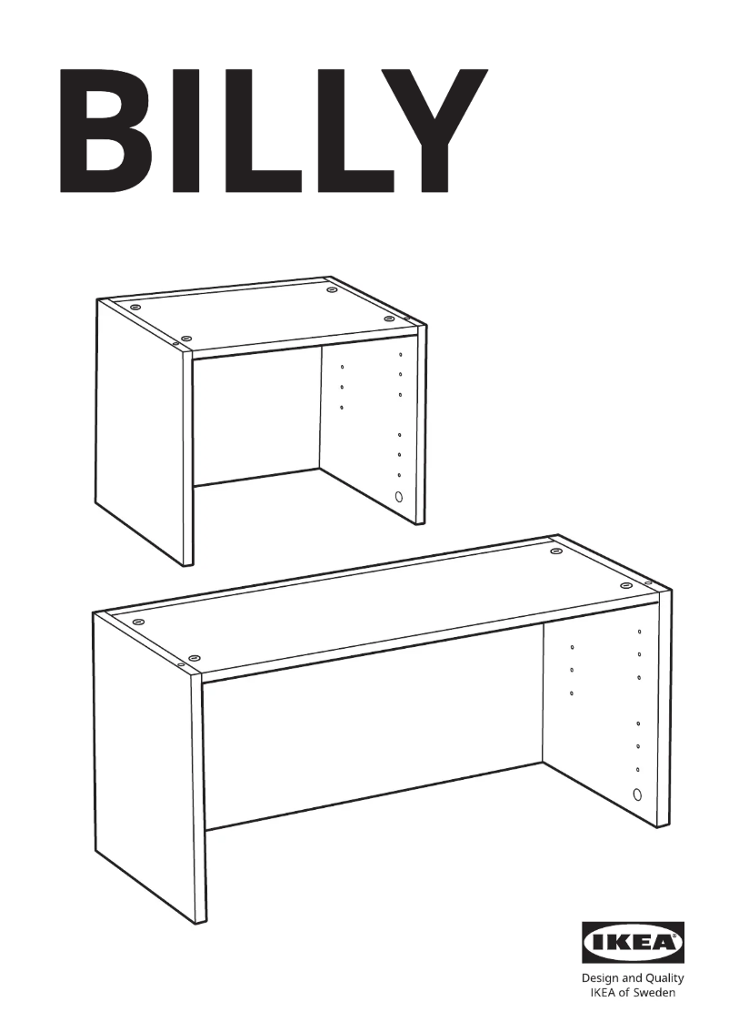Page 1 de la notice Manuel utilisateur Ikea BILLY 402.638.53