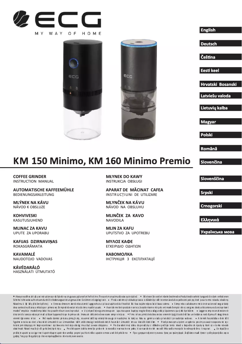 Page 1 de la notice Manuel utilisateur ECG KM 160 Minimo Premio