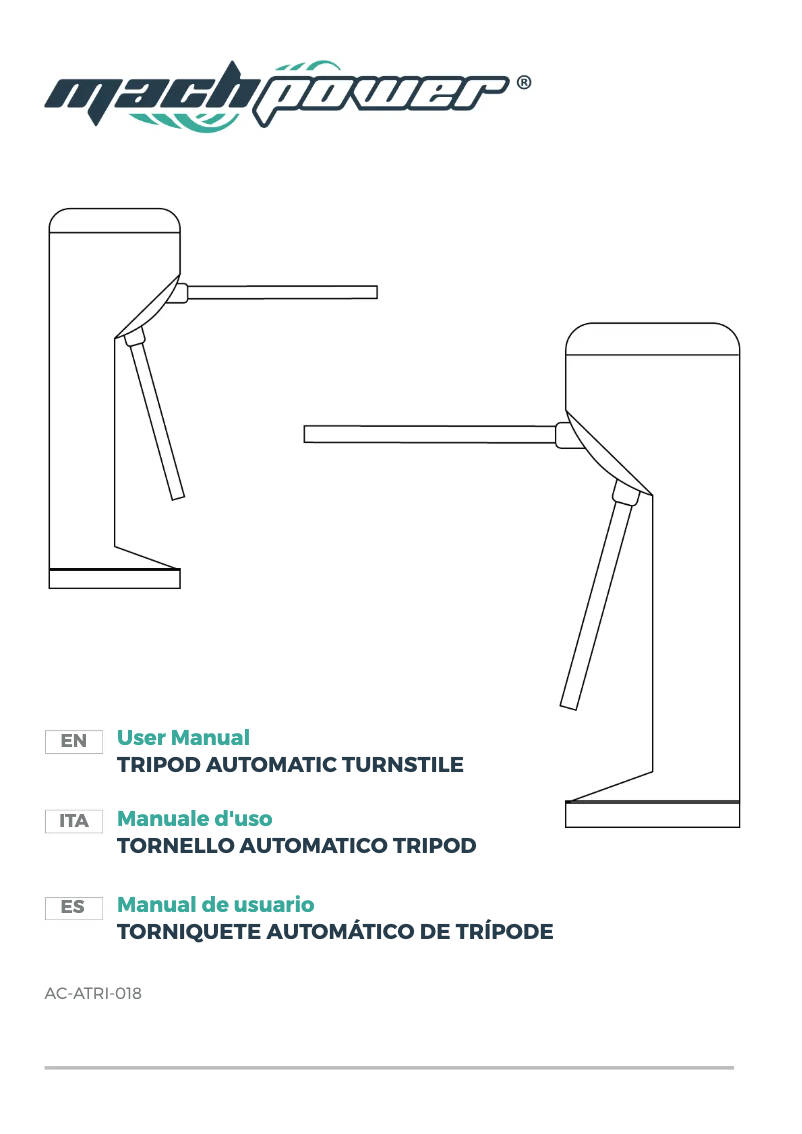 Page 1 de la notice Manuel utilisateur Mach Power AC-ATRI-018