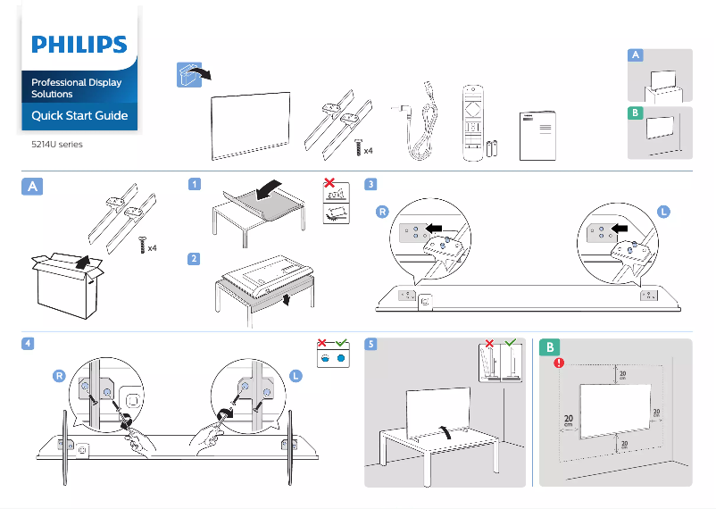 Page 1 of the manual Quick Start Guide Philips 43HFL5214U