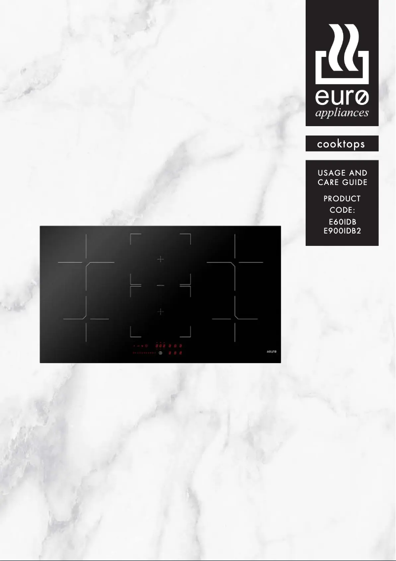 Page 1 de la notice Manuel utilisateur Euro Appliances E900IDB2