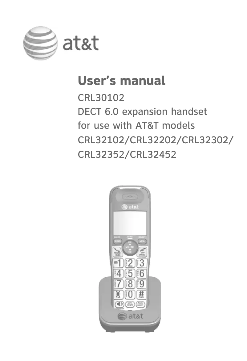 Página 1 del manual Manual de usuario AT&T CRL30102