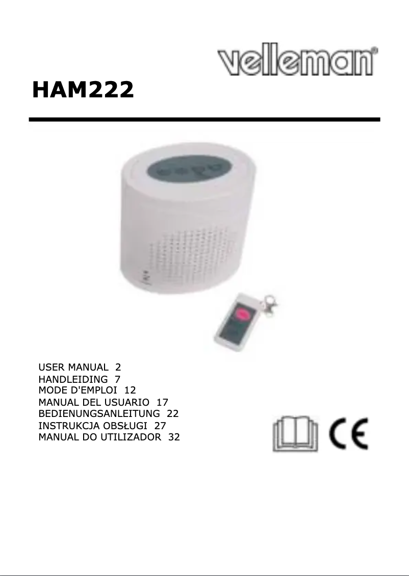 Página 1 del manual Manual de usuario Velleman HAM222
