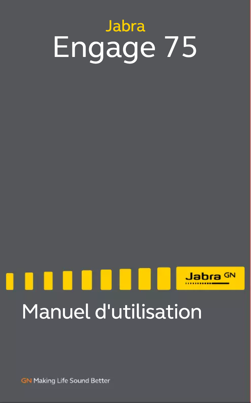 Page 1 de la notice Manuel utilisateur Jabra Engage 75 Convertible
