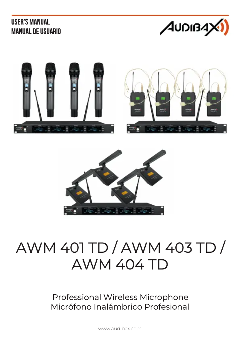 Page 1 de la notice Manuel utilisateur Audibax AWM 403 TD