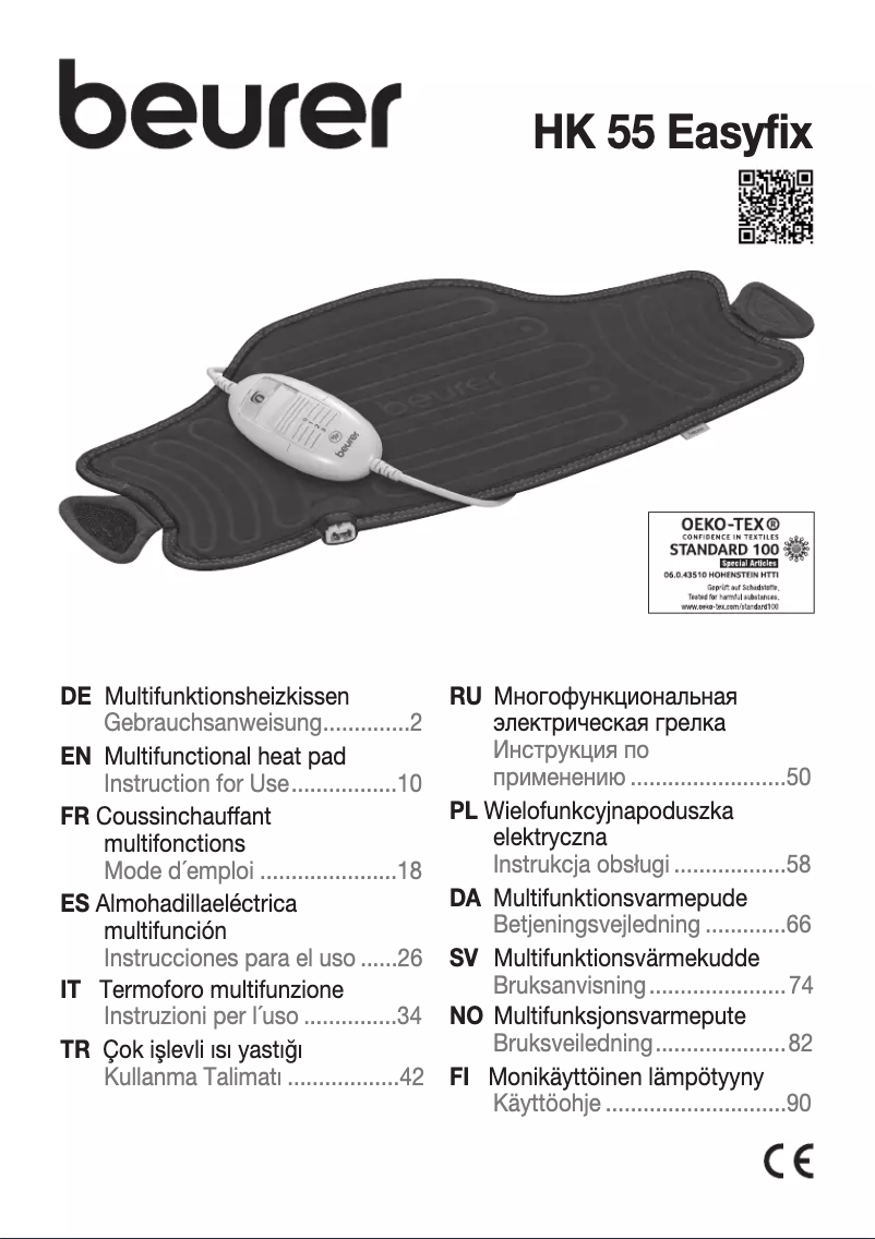 Page 1 de la notice Manuel utilisateur Beurer HK 55 Easyﬁx