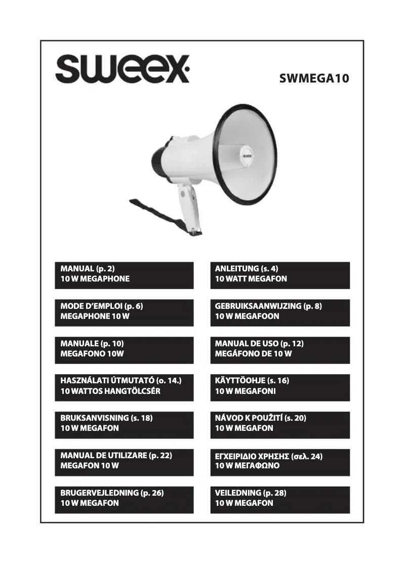 Page 1 de la notice Manuel utilisateur Sweex SWMEGA10