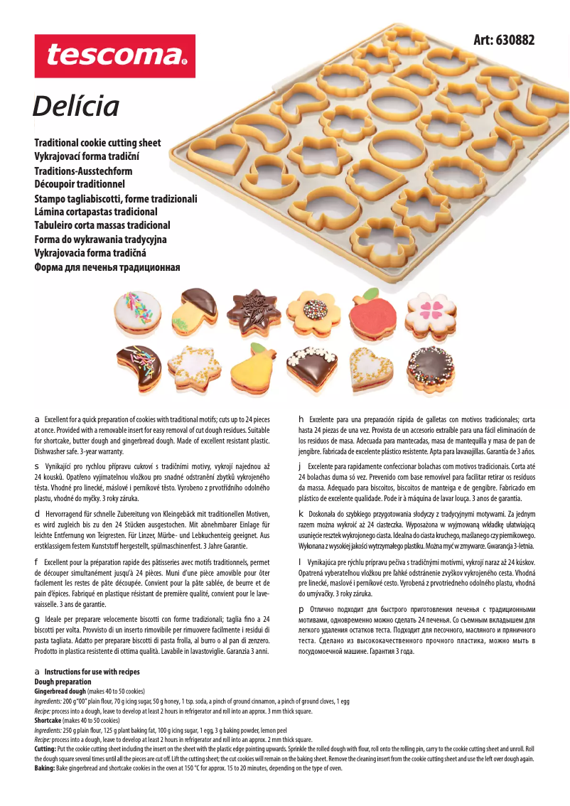 Page 1 de la notice Manuel utilisateur Tescoma 630882