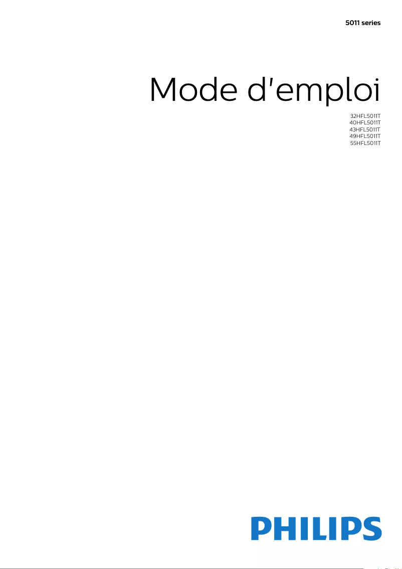 Page n°1 - Manuel utilisateur Philips 40HFL5011T