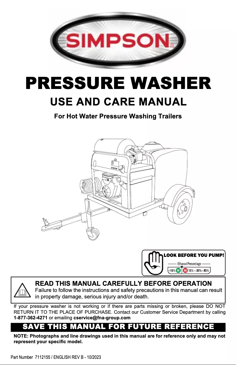 Página 1 del manual Manual de usuario Simpson IR1520012A