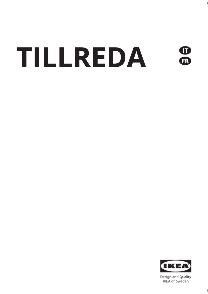 Page 1 de la notice Manuel utilisateur Ikea TILLREDA 104.969.53