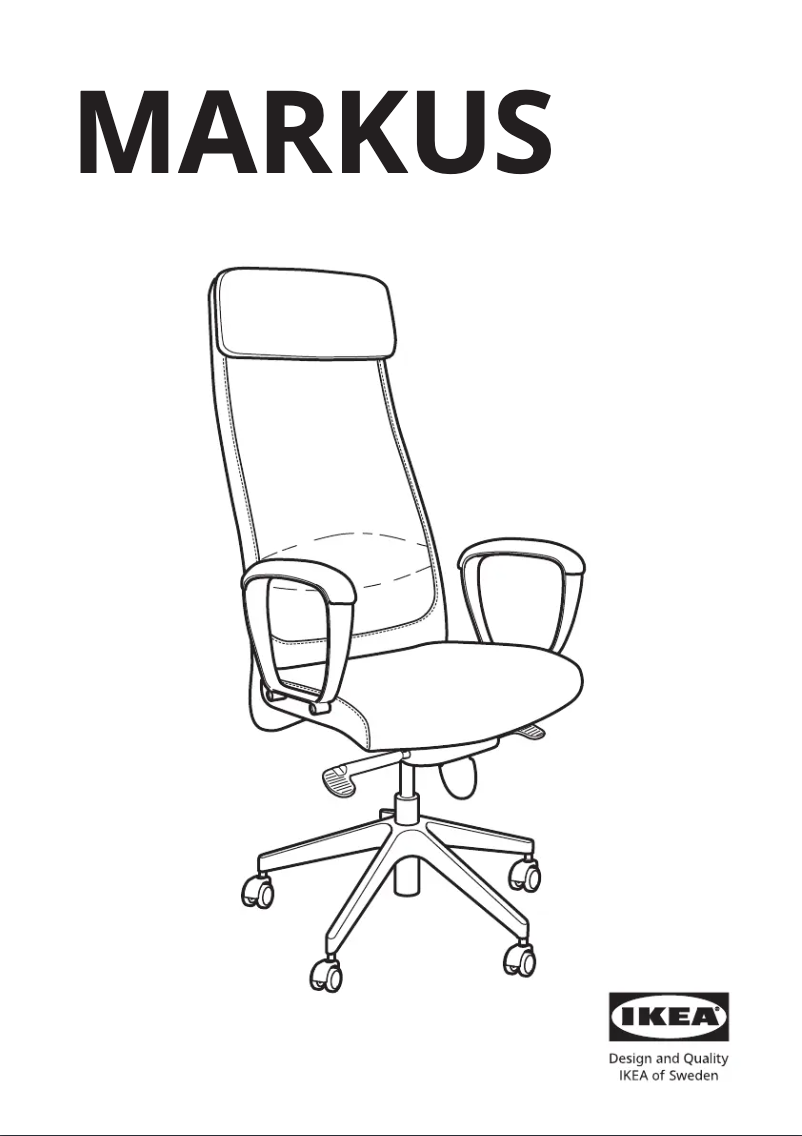 Page 1 de la notice Manuel utilisateur Ikea MARKUS 702.611.50