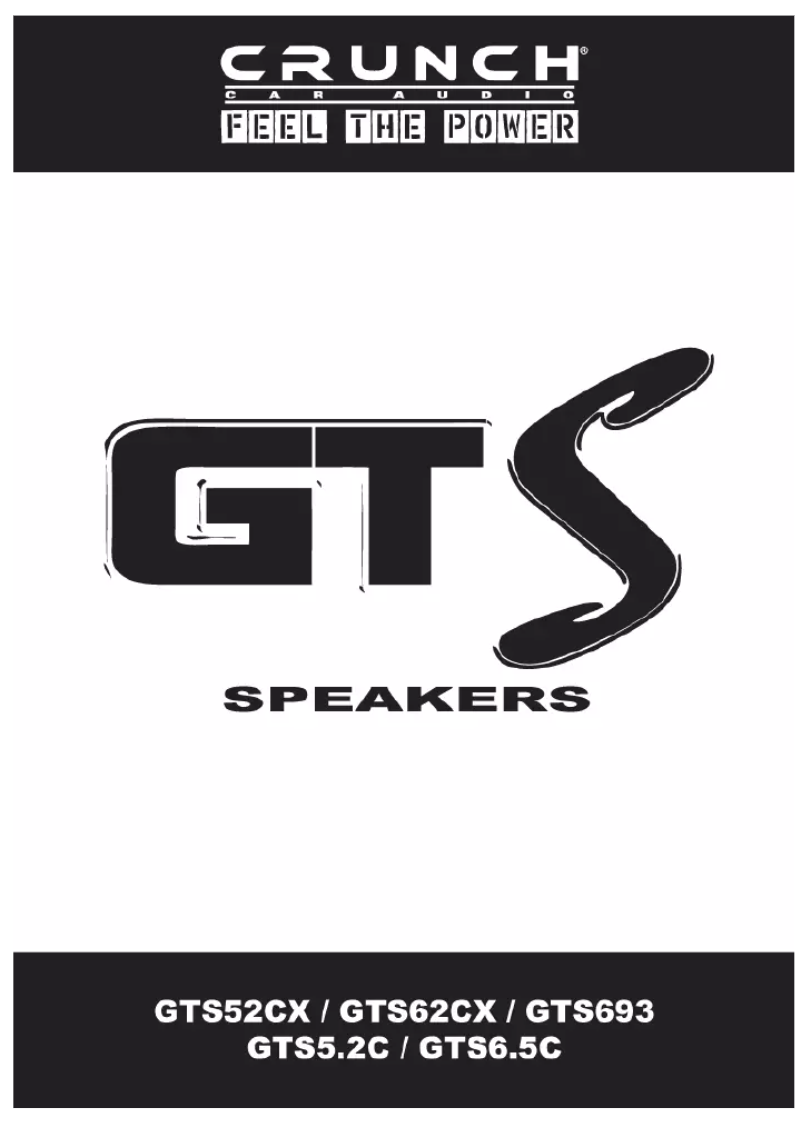 Page 1 de la notice Manuel utilisateur Crunch GTS693