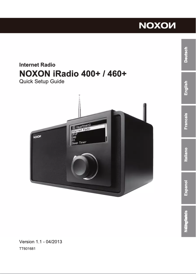 Page 1 de la notice Manuel utilisateur Noxon IRadio 400 plus
