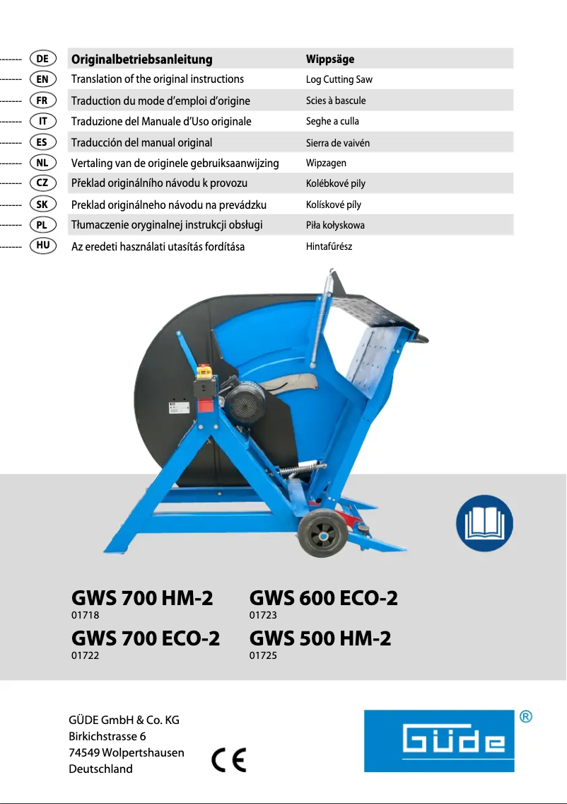 Page 1 de la notice Manuel utilisateur Güde GWS 700 HM-2