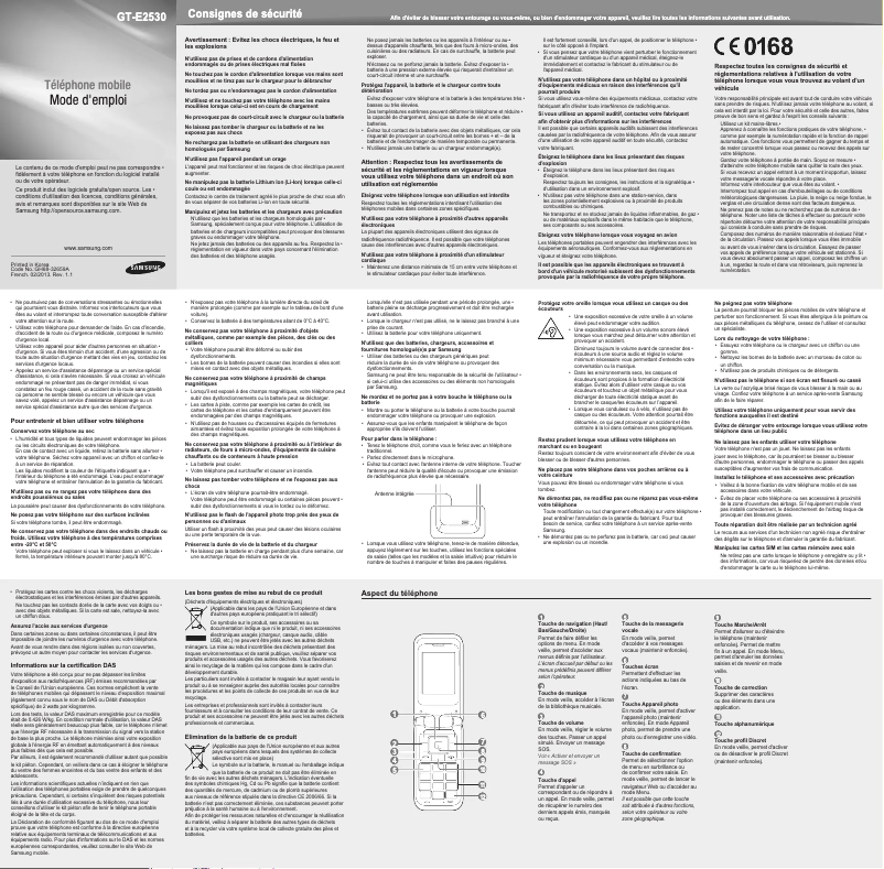 Página 1 del manual Manual de usuario Samsung E2530