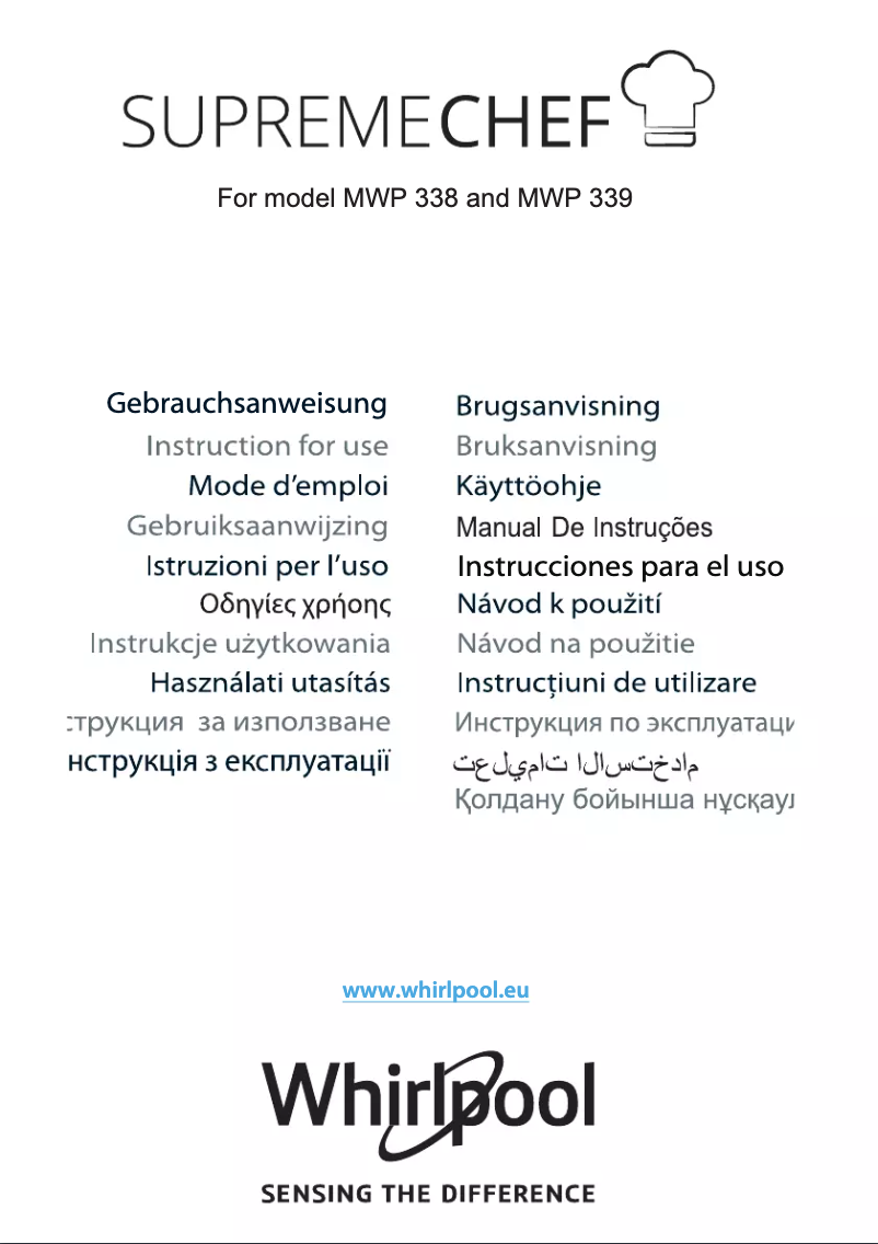 Página 1 del manual Manual de usuario Whirlpool MWSC 833 SX