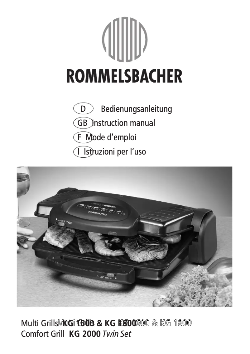 Page 1 de la notice Manuel utilisateur Rommelsbacher KG 1800