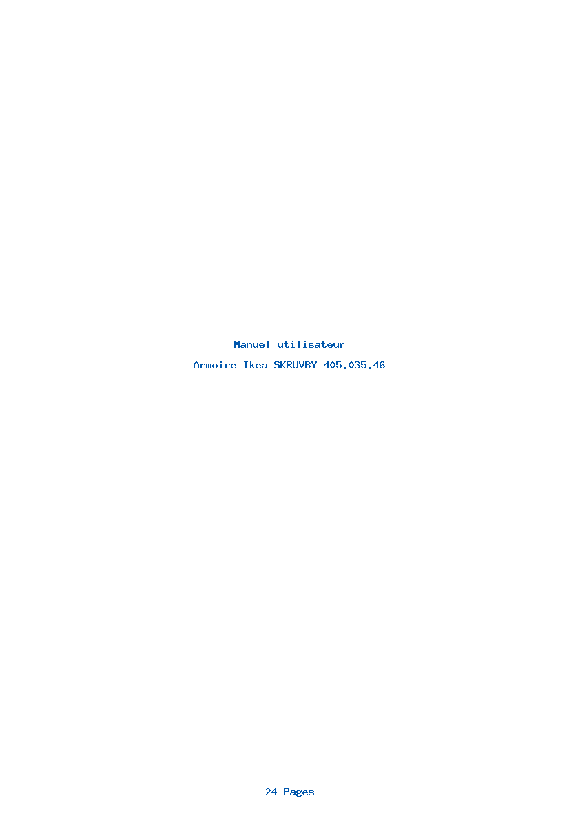 Page 1 de la notice Manuel utilisateur Ikea SKRUVBY 405.035.46