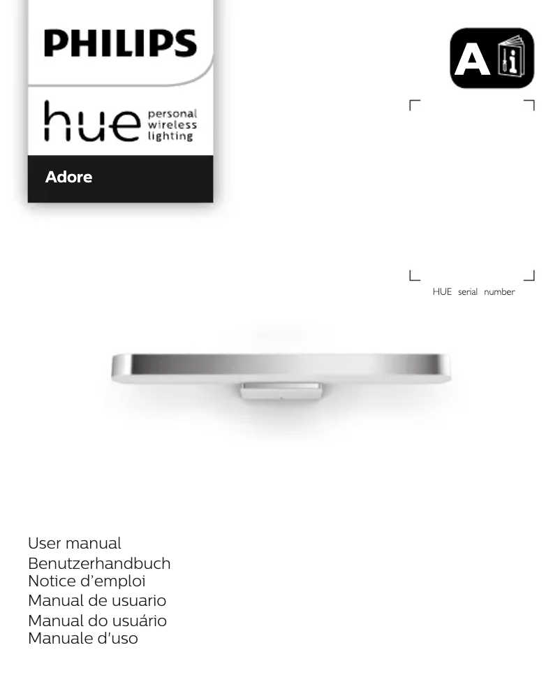 Page 1 of the manual User Manual Philips Hue Adore
