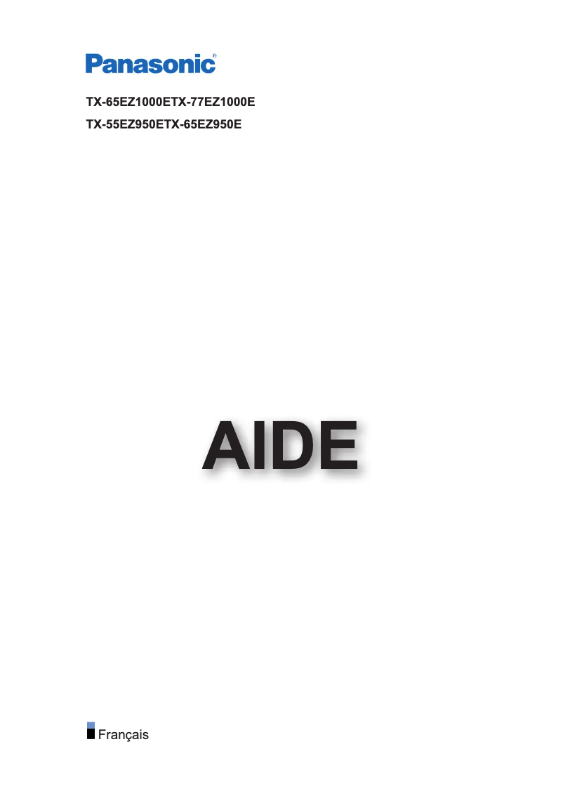 Page 1 of the manual User Manual Panasonic TX-77EZ1000E