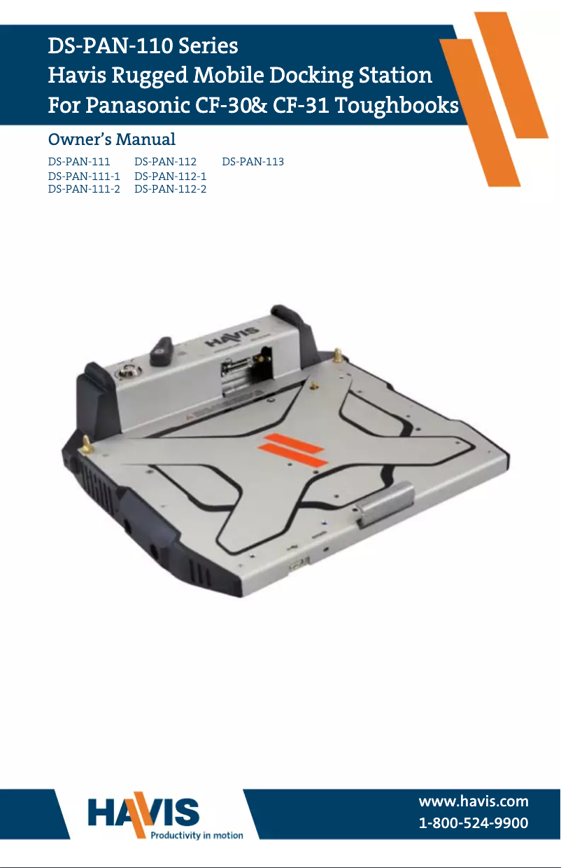 Page 1 de la notice Manuel utilisateur Havis DS-PAN-111-2